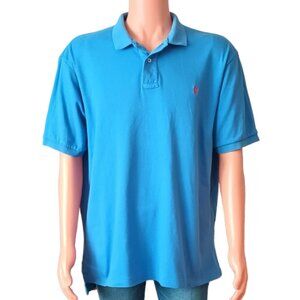 Polo Ralph Lauren Vintage Shirt XL Classic Blue Short Sleeve Single Stitch